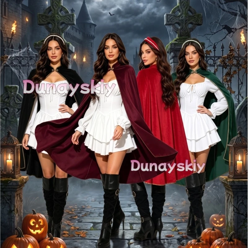 Cape Cloak Costume King Queen Princess Women Men Halloween Renaissance Cosplay Velvet Wedding Medieval Outfit Bridal Girls
Cape Cloak Costume King Queen Princess Women Men Halloween Renaissance Cosplay Velvet Wedding Medieval Outfit Bridal Girls