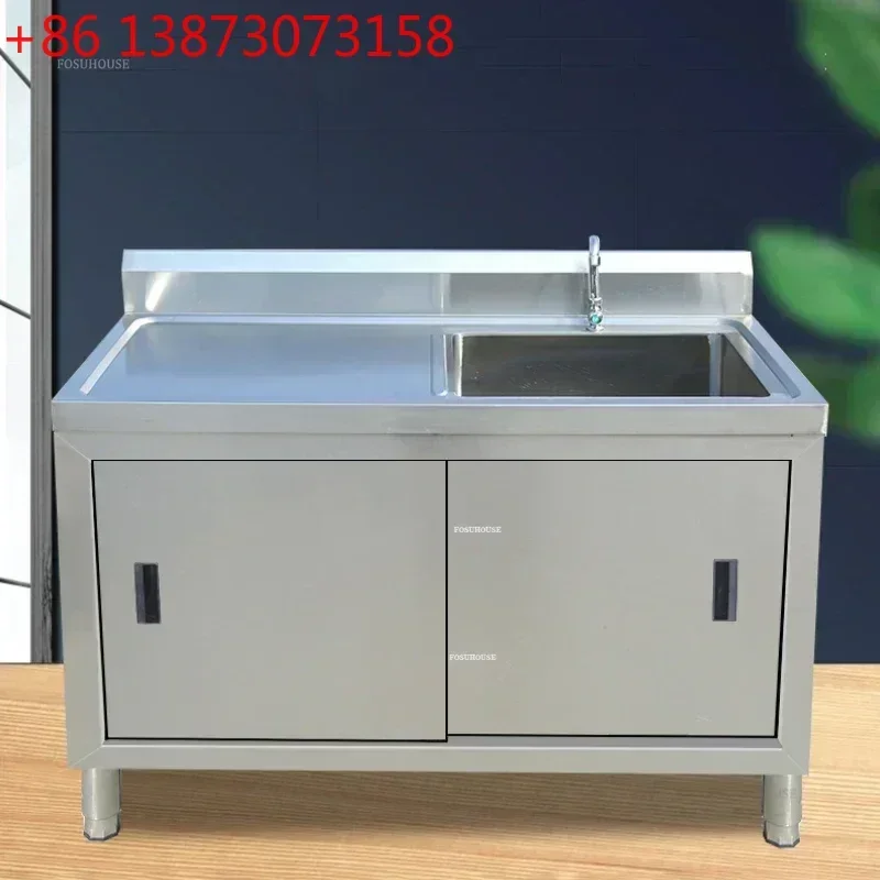 Stainless Steel Kitchen Sinks Commercial Sinks Platform Vegetable Basin Multi-functional Moveable Door Stove Cabinet with Sink X
Stainless Steel Kitchen Sinks Commercial Sinks Platform Vegetable Basin Multi-functional Moveable Door Stove Cabinet with Sink X