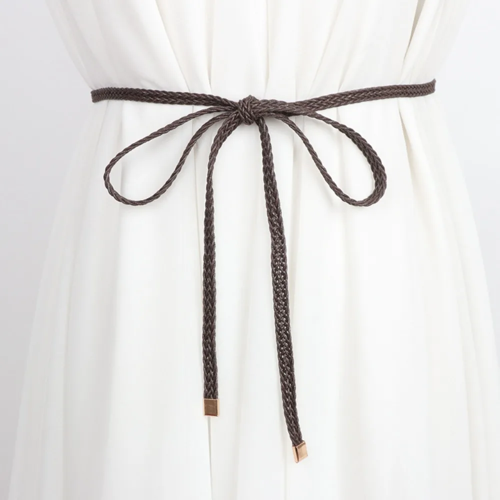 Weave Dress Slim Belt New Non-hole Solid Color Clothes Waistband Knotted Waist Belt Women
Weave Dress Slim Belt New Non-hole Solid Color Clothes Waistband Knotted Waist Belt Women