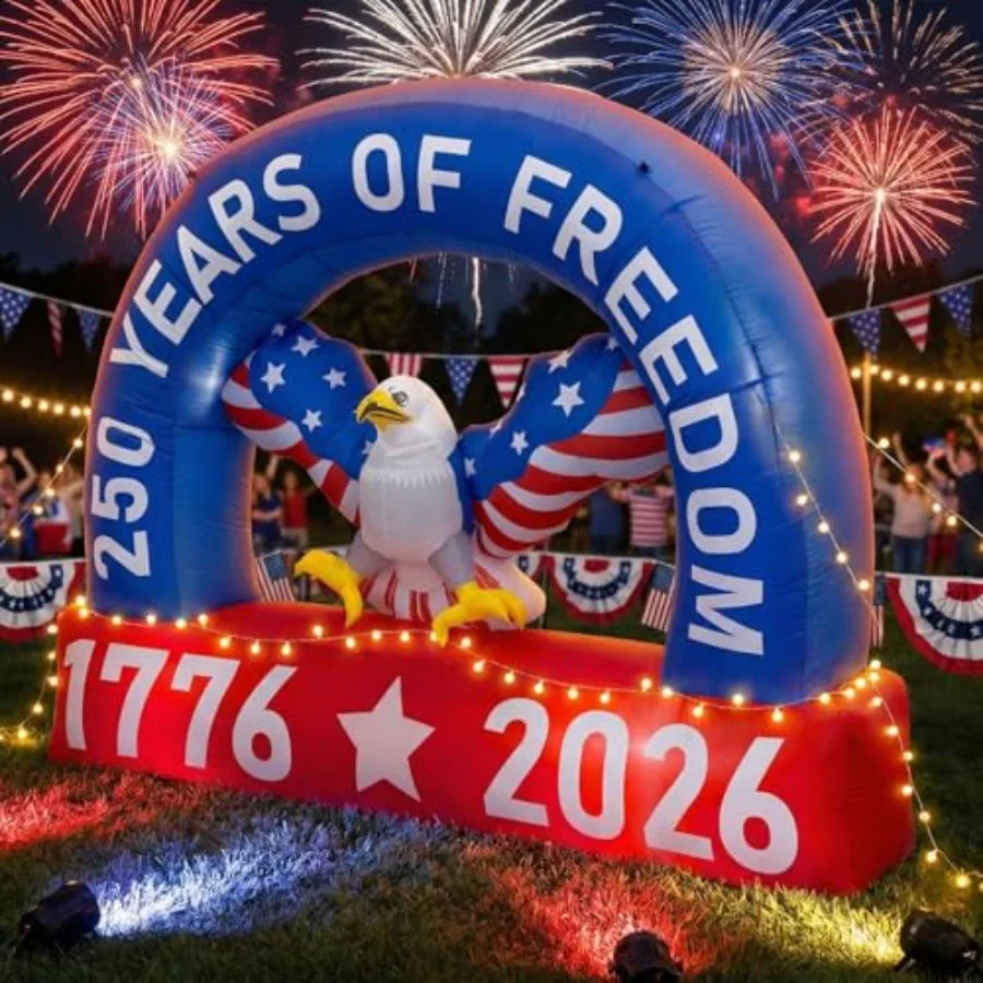 5.9ft 250th Anniversary Patriotic Inflatable Outdoor Decoration 4th of July Bald Eagle with Build-in LED USA Inflatable Decorat
5.9ft 250th Anniversary Patriotic Inflatable Outdoor Decoration 4th of July Bald Eagle with Build-in LED USA Inflatable Decorat