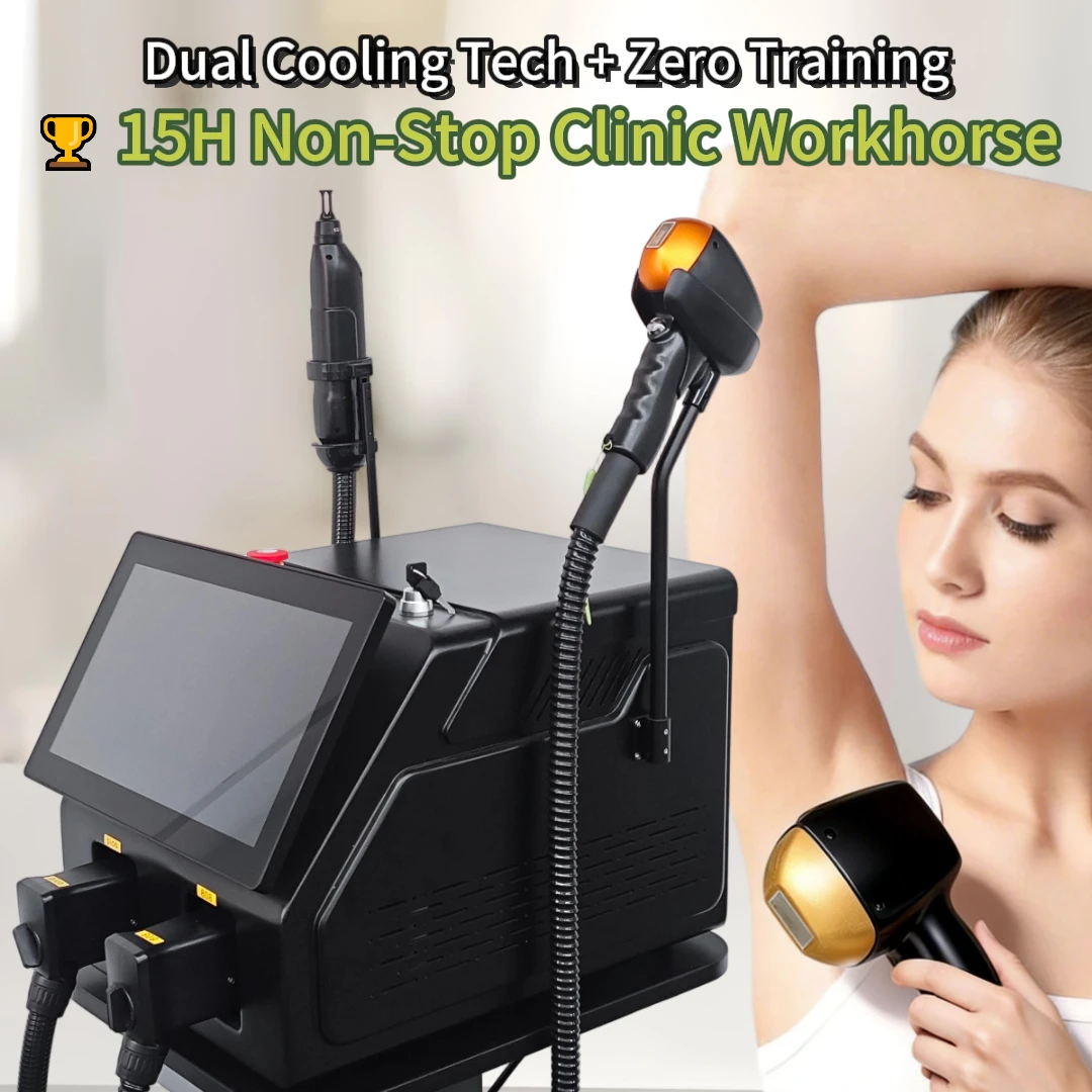 Painless Diode Laser Hair Removal Machine 4 Wavelengths 808nm 940nm for Face Bikini Line All Skin Types Including Dark Skin At-H
Painless Diode Laser Hair Removal Machine 4 Wavelengths 808nm 940nm for Face Bikini Line All Skin Types Including Dark Skin At-H