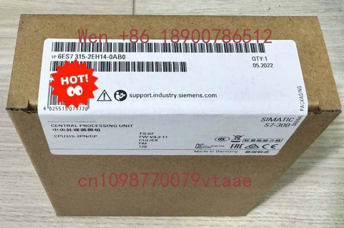 6ES7315-2EH14-0AB0 New original full series, in stock
6ES7315-2EH14-0AB0 New original full series, in stock