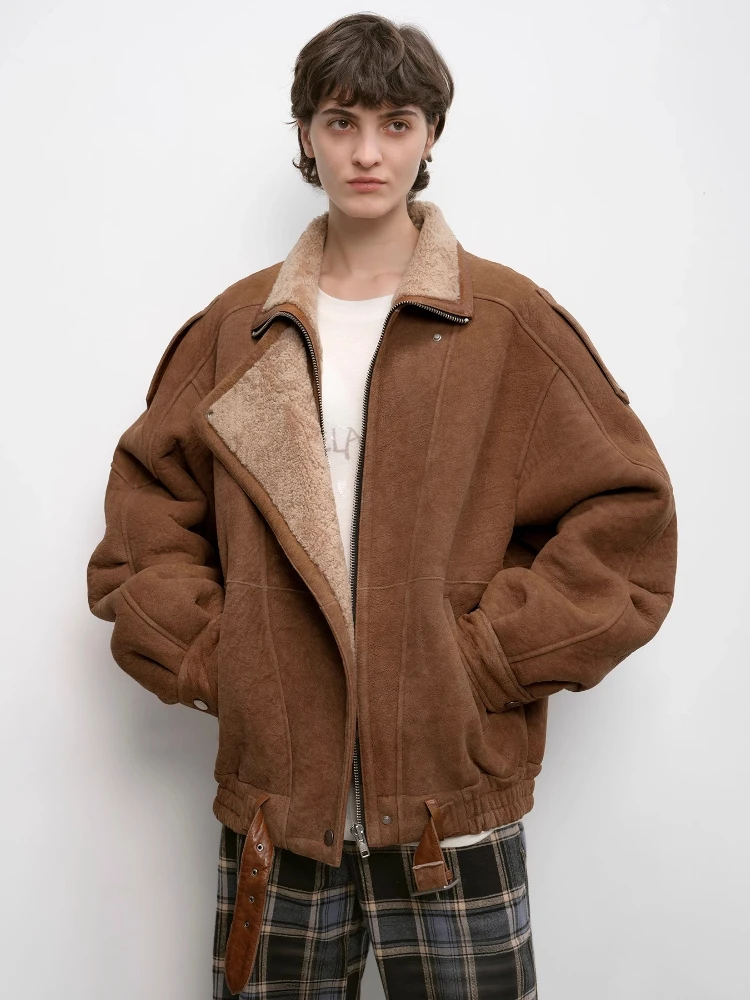 High-end Luxury Merino Sheep Fur Winter Motorcycle Jackets for Women 2026 New Simple Vintage Genuine Leather Real Fur Suede Coat
High-end Luxury Merino Sheep Fur Winter Motorcycle Jackets for Women 2026 New Simple Vintage Genuine Leather Real Fur Suede Coat