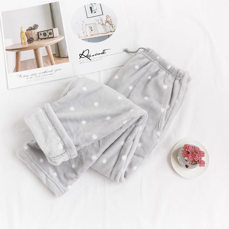 Sleep Bottoms Women Winter Flannel Print Soft Thick Baggy Simple Students Sleepwear Pajama Pants Sweet Coral Fleece Comfortable
Sleep Bottoms Women Winter Flannel Print Soft Thick Baggy Simple Students Sleepwear Pajama Pants Sweet Coral Fleece Comfortable