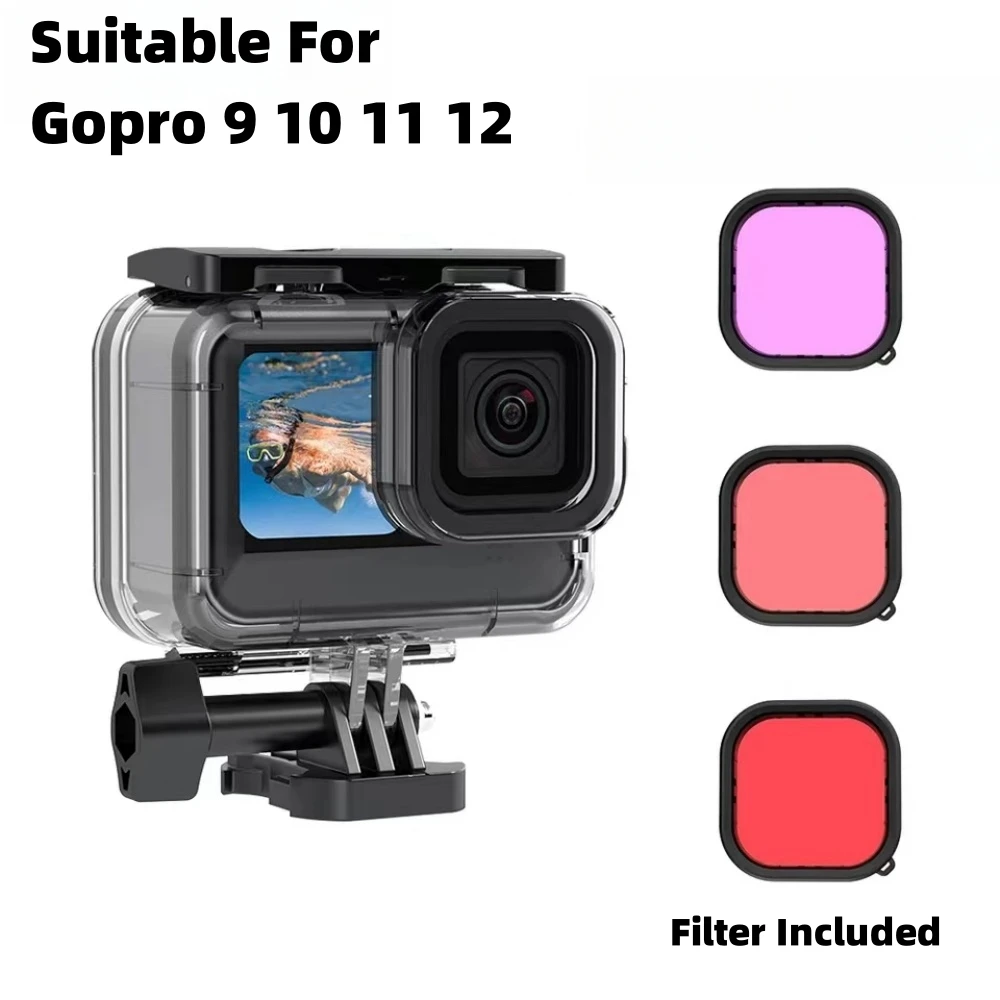 45M Waterproof Housing Case for GoPro Hero 12/11/10/9 Black Protective Underwater Dive Housing Shell with Bracket Accessories
45M Waterproof Housing Case for GoPro Hero 12/11/10/9 Black Protective Underwater Dive Housing Shell with Bracket Accessories