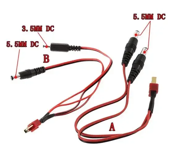 FPV Power Conversion Cable (T male to DC Connector)
FPV Power Conversion Cable (T male to DC Connector)