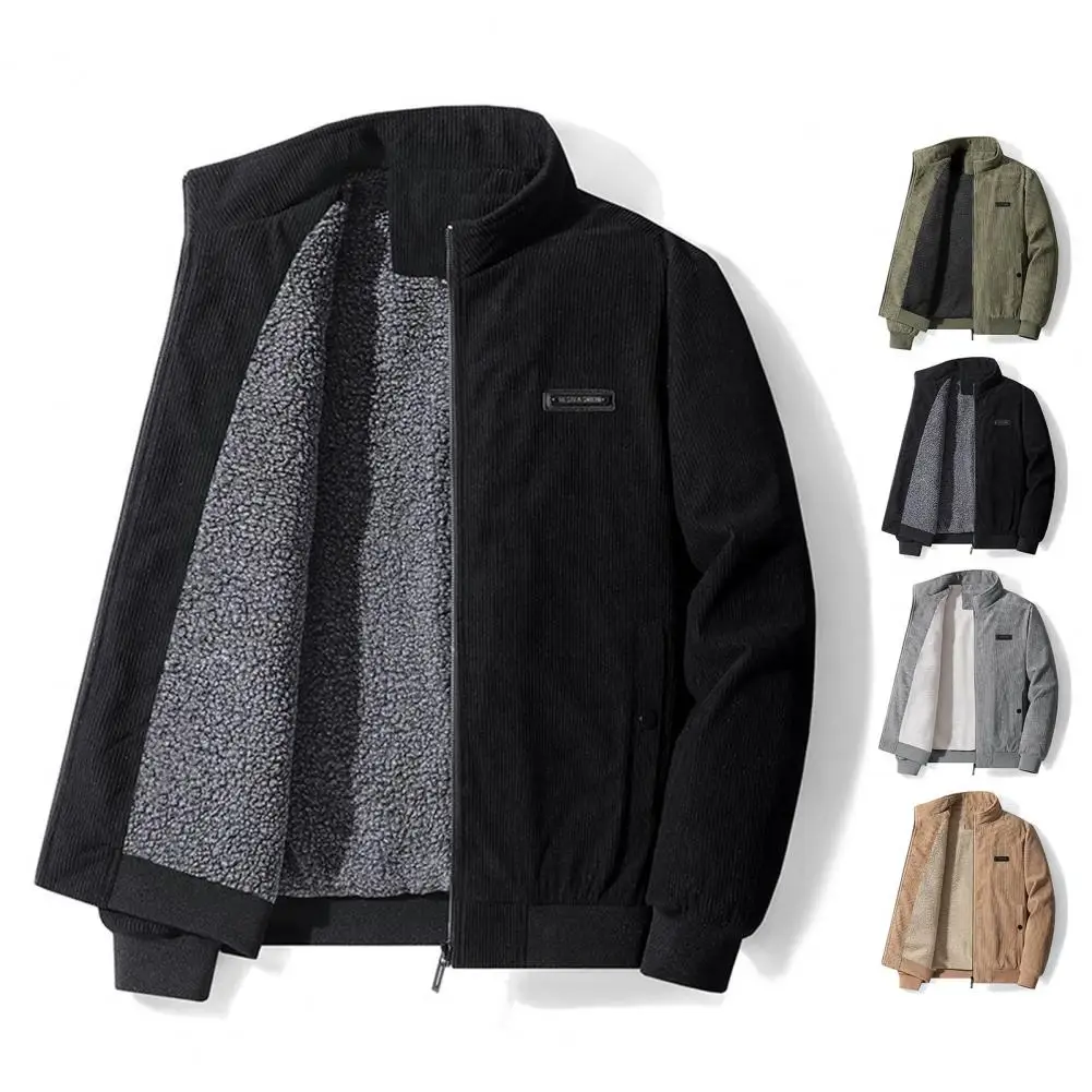 Weather Men Jacket Winter Men's Cotton Jacket with Thick Plush Lining Stand Collar Zipper Pocket Warm Long Sleeves Fit Outwear
Weather Men Jacket Winter Men's Cotton Jacket with Thick Plush Lining Stand Collar Zipper Pocket Warm Long Sleeves Fit Outwear