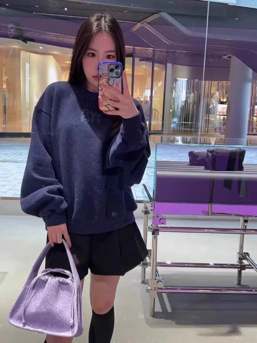 Loose Fit Women's Fce Lined round Ne Hoodie Blue Galaxy Star iny Letter Print Comfortable Casual Streetwear Sweatirt
Loose Fit Women's Fce Lined round Ne Hoodie Blue Galaxy Star iny Letter Print Comfortable Casual Streetwear Sweatirt