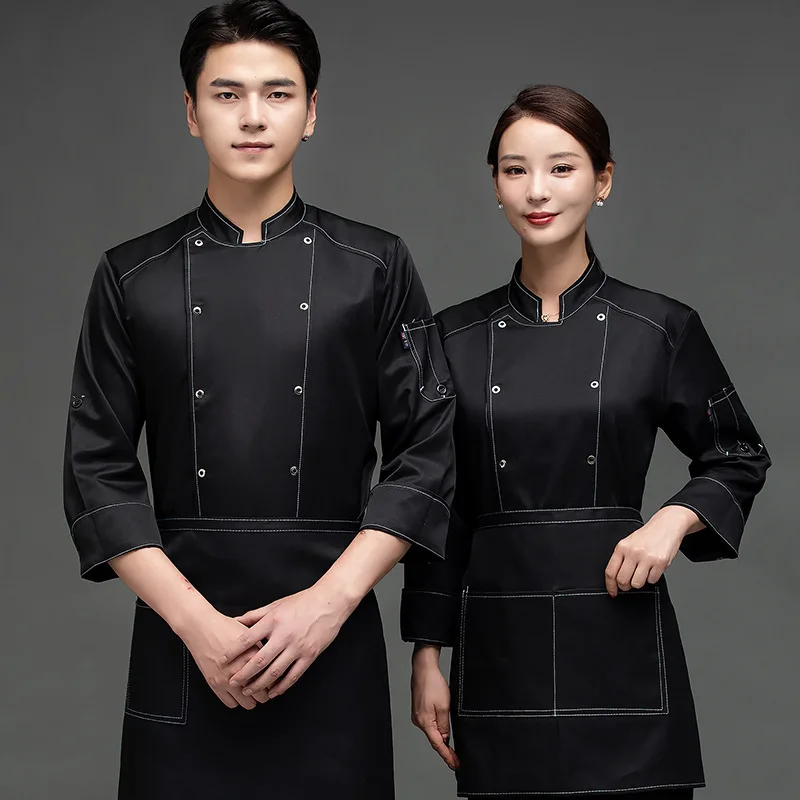 Chef's workwear long-sleeve kitchen uniform, Chinese and Western restaurant chef short-sleeve summer attire, hotel chef uniform
Chef's workwear long-sleeve kitchen uniform, Chinese and Western restaurant chef short-sleeve summer attire, hotel chef uniform