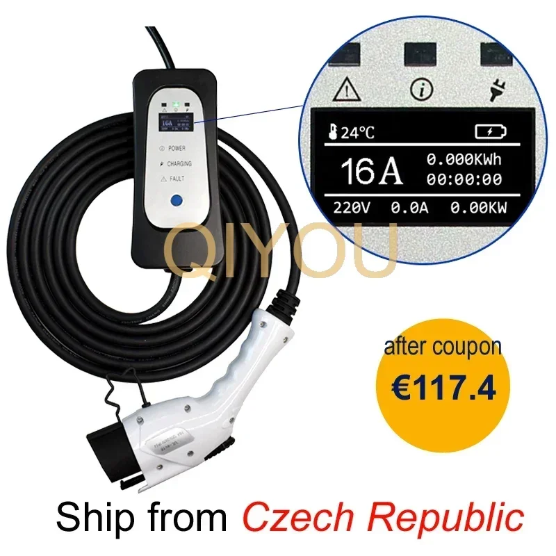 SAE J1772 Зарядное устройство для электромобилей, тип 1, уровень 2, EVSE, 5 м, портативное зарядное устройство с регулируемым управлением для электромобилей 
SAE J1772 Зарядное устройство для электромобилей, тип 1, уровень 2, EVSE, 5 м, портативное зарядное устройство с регулируемым управлением для электромобилей