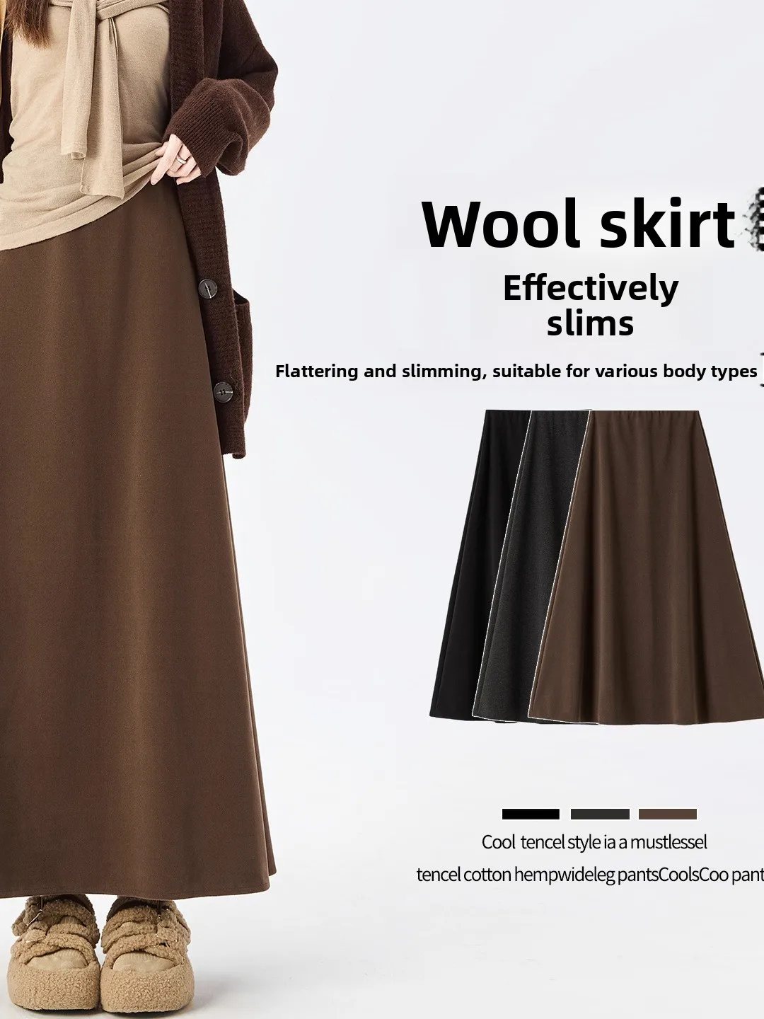 Casual High Waist A-Line Skirt Suit Women's Winter New Sle Leisure Slimming f-length Skirt Girls' High Waist pe
Casual High Waist A-Line Skirt Suit Women's Winter New Sle Leisure Slimming f-length Skirt Girls' High Waist pe