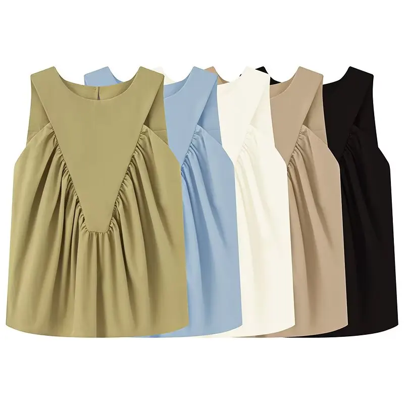 BM&MD&ZA Women's Casual Stylish Simple Pleated - Decorated Round Neck Sleeveless Tank Top Multiple Colors Available
BM&MD&ZA Women's Casual Stylish Simple Pleated - Decorated Round Neck Sleeveless Tank Top Multiple Colors Available