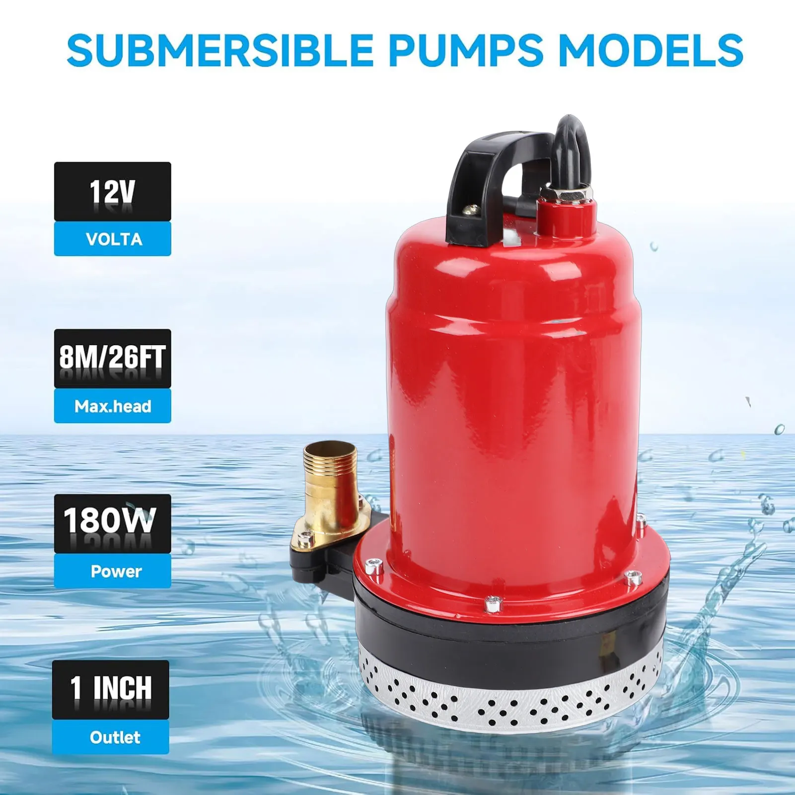 Direct Current Submersible Pump 180W 8m 26ft Lift 1in Outlet Dia Stainless Steel Deep Well Pump for Farming Garden Irrigation
Direct Current Submersible Pump 180W 8m 26ft Lift 1in Outlet Dia Stainless Steel Deep Well Pump for Farming Garden Irrigation