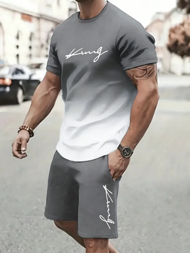2026 модные новые мужские комплекты футболок, трендовые футболки с буквенным принтом King, шорты, простая повседневная одежда, летние комплекты для пляжного отдыха
2026 модные новые мужские комплекты футболок, трендовые футболки с буквенным принтом King, шорты, простая повседневная одежда, летние комплекты для пляжного отдыха