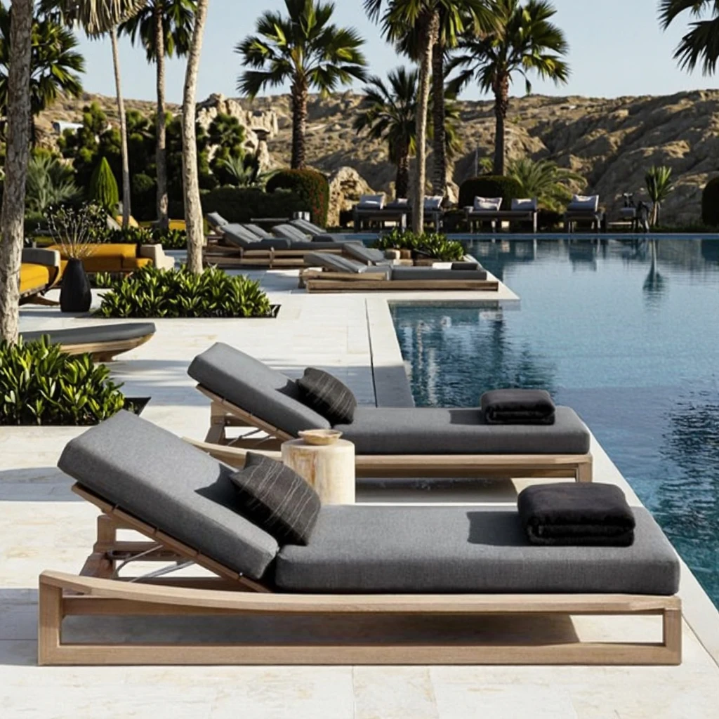 Hotel Garden Outdoor Solid Wood Teakwood Waterproof Swimming Pool Chair Sun Lounger Garden Patio Sunlounger
Hotel Garden Outdoor Solid Wood Teakwood Waterproof Swimming Pool Chair Sun Lounger Garden Patio Sunlounger