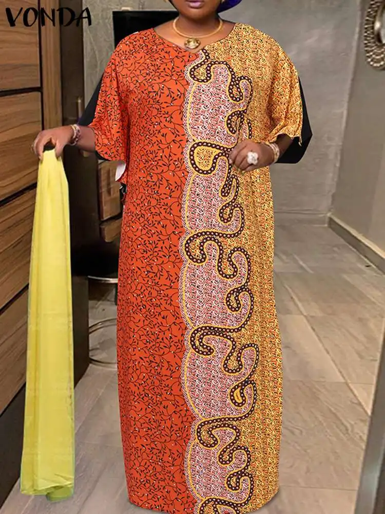Summer Dress 2023 Women Dress VONDA Bohemian Floral Printed Sundress Sexy V-Neck Flare Sleeve Femme Robe Casual Loose Vestidos
Summer Dress 2023 Women Dress VONDA Bohemian Floral Printed Sundress Sexy V-Neck Flare Sleeve Femme Robe Casual Loose Vestidos