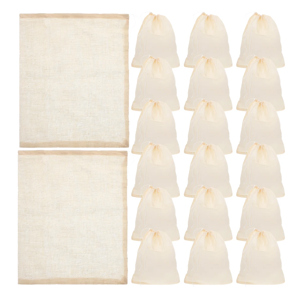 20 Pcs Drawstring Soup Bag Spice Bags for Making Stock Tea Food Strainer Cotton Gauze Socks
20 Pcs Drawstring Soup Bag Spice Bags for Making Stock Tea Food Strainer Cotton Gauze Socks