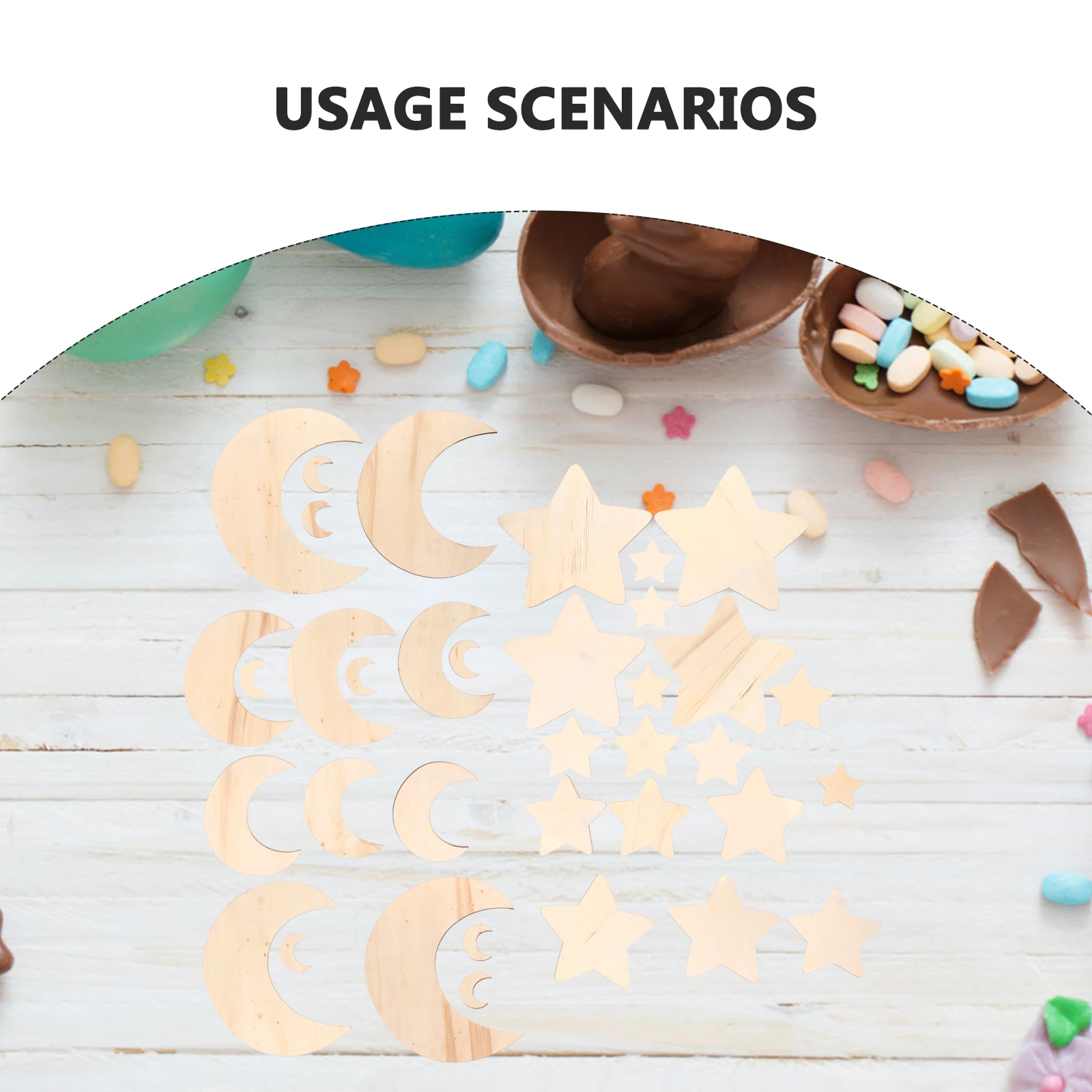 36 Pcs Star Cutout Unfinished DIY Decoration Craft Supplies Wooden Slice Home Party nament Sewing Tools Accessory
36 Pcs Star Cutout Unfinished DIY Decoration Craft Supplies Wooden Slice Home Party nament Sewing Tools Accessory