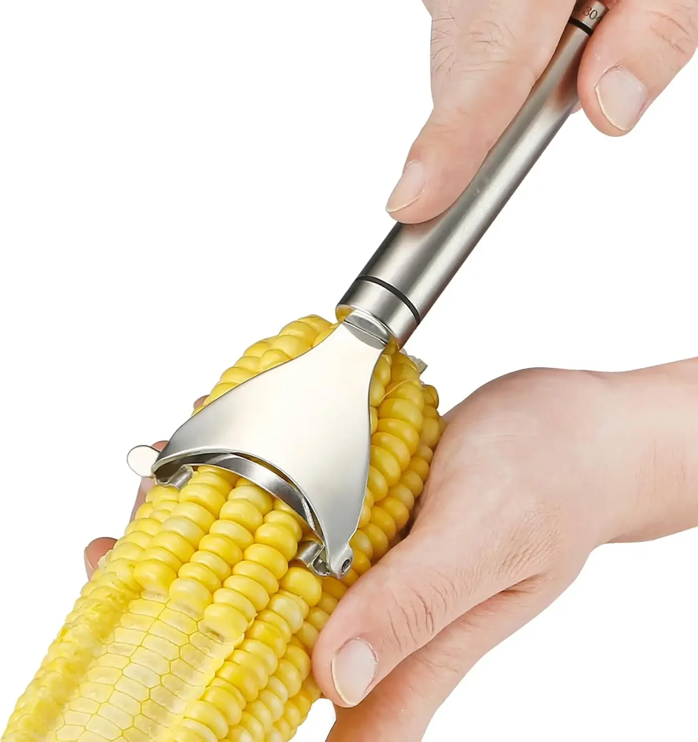 Corn peeler, stainless steel cowcorn cob peeler, corn cob thresher tool, takes out corn kernels from corn cobs within seconds
Corn peeler, stainless steel cowcorn cob peeler, corn cob thresher tool, takes out corn kernels from corn cobs within seconds