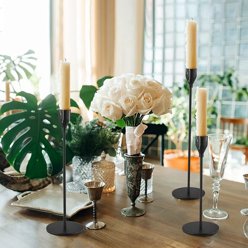 Set of 3 Taper Candle Holders Fits 3/4 inch Thick Candle&Led Candles (Metal Candle Stand) Decorative For Wedding, Dinning, Party
Set of 3 Taper Candle Holders Fits 3/4 inch Thick Candle&Led Candles (Metal Candle Stand) Decorative For Wedding, Dinning, Party