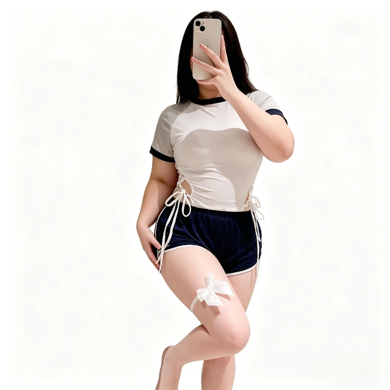 Plus Size Korean Japan Schoolgirl Outfit Cosplay Sexy Student Sportswear Uniform Open Crotch Bodysuit and Shorts Lingerie Set
Plus Size Korean Japan Schoolgirl Outfit Cosplay Sexy Student Sportswear Uniform Open Crotch Bodysuit and Shorts Lingerie Set