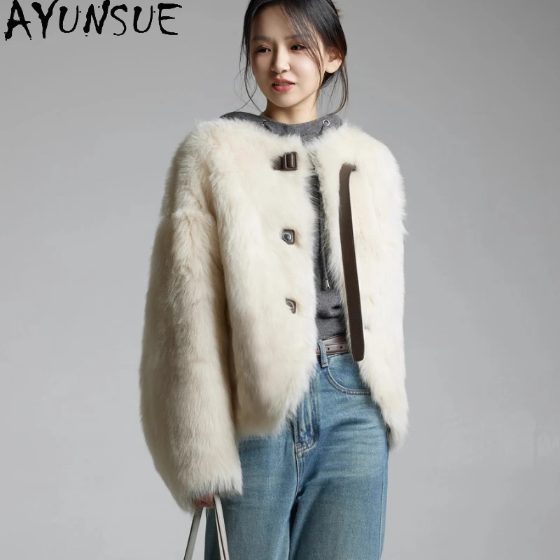 AYUNSUE Куртка из натуральной кожи, зимние куртки 2025, пальто из натурального овчины, женская роскошная одежда, женская одежда на шнуровке Шуба Женская
AYUNSUE Куртка из натуральной кожи, зимние куртки 2025, пальто из натурального овчины, женская роскошная одежда, женская одежда на шнуровке Шуба Женская