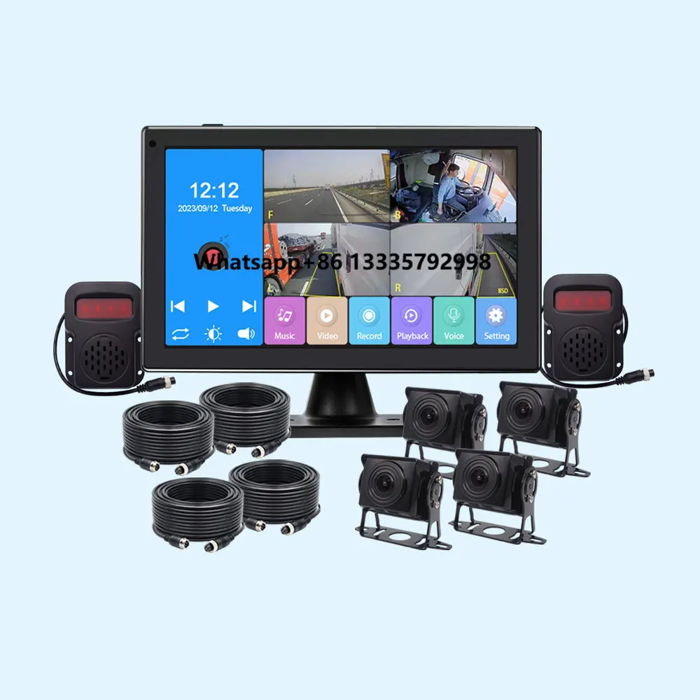 10.1Inch Touch Monitor 1080P AHD AI Truck Bus Car Security with Four Channels Video BSD BSM Blind Spot and Light Alarm
10.1Inch Touch Monitor 1080P AHD AI Truck Bus Car Security with Four Channels Video BSD BSM Blind Spot and Light Alarm