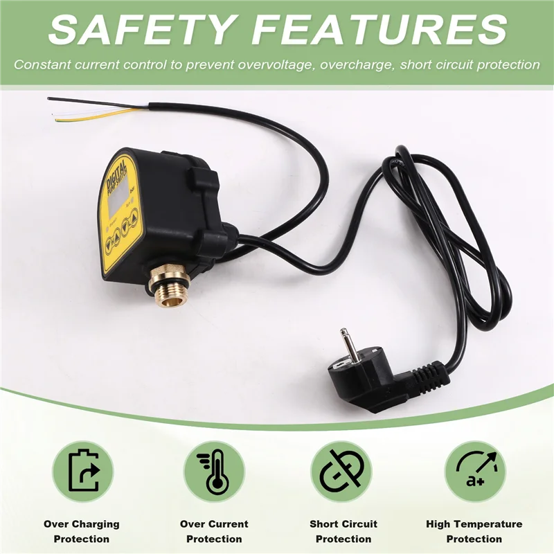 AT02-Pressure Controller Switch 0-10Bar 1/2In Interface Water Oil Compressor 220V Digital Automatic Water Pump On/OFF EU Plug
AT02-Pressure Controller Switch 0-10Bar 1/2In Interface Water Oil Compressor 220V Digital Automatic Water Pump On/OFF EU Plug