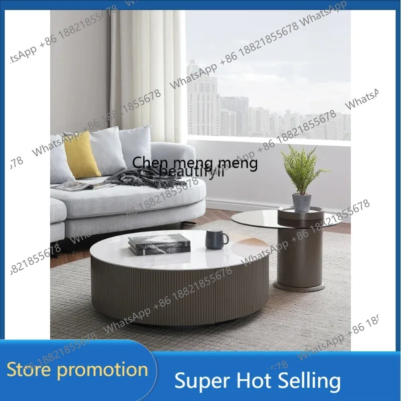 Modern Light Luxury Stone Plate Coffee Table TV Cabinet Combination Creative Designer Size round Coffee Table 1001
Modern Light Luxury Stone Plate Coffee Table TV Cabinet Combination Creative Designer Size round Coffee Table 1001