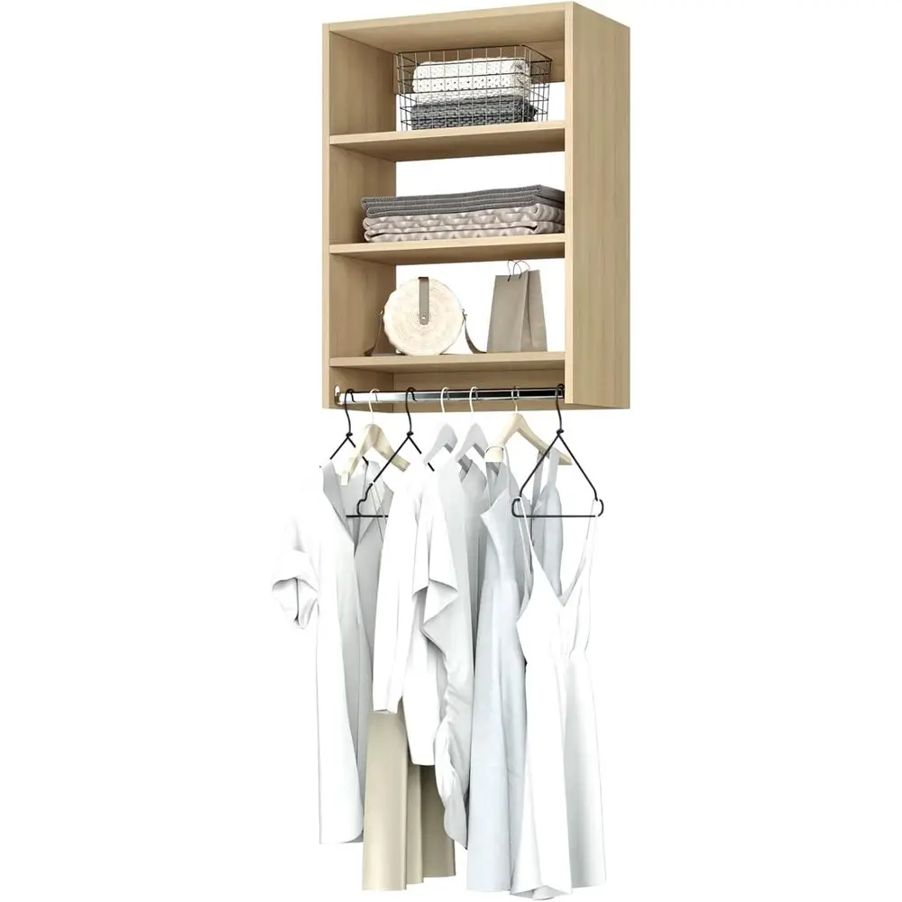 Medium Oak Wood Built-in Hanging Closet Organizer Unit (22.5 Wide)
Medium Oak Wood Built-in Hanging Closet Organizer Unit (22.5 Wide)