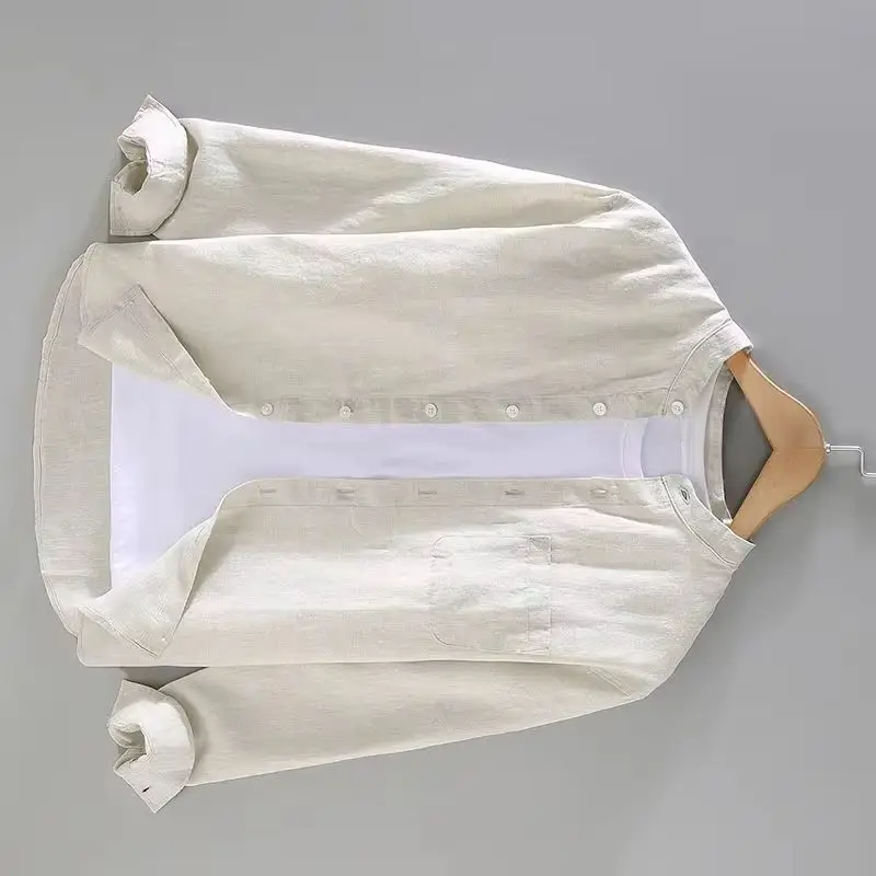 New Italy Designer Long-sleeve Casual Linen Brand Shirts For Men Fashion Stand Collar 6Color Top Clothing Camisas De Hombre
New Italy Designer Long-sleeve Casual Linen Brand Shirts For Men Fashion Stand Collar 6Color Top Clothing Camisas De Hombre