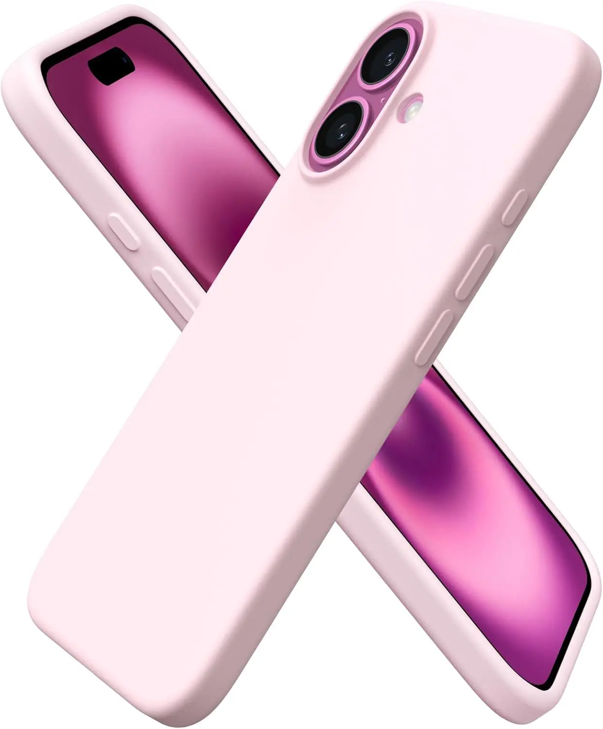 iPhone 16 Case, Slim Liquid Silicone with Shockproof Protection and Anti-Scratch Lining in Chalk Pink
iPhone 16 Case, Slim Liquid Silicone with Shockproof Protection and Anti-Scratch Lining in Chalk Pink