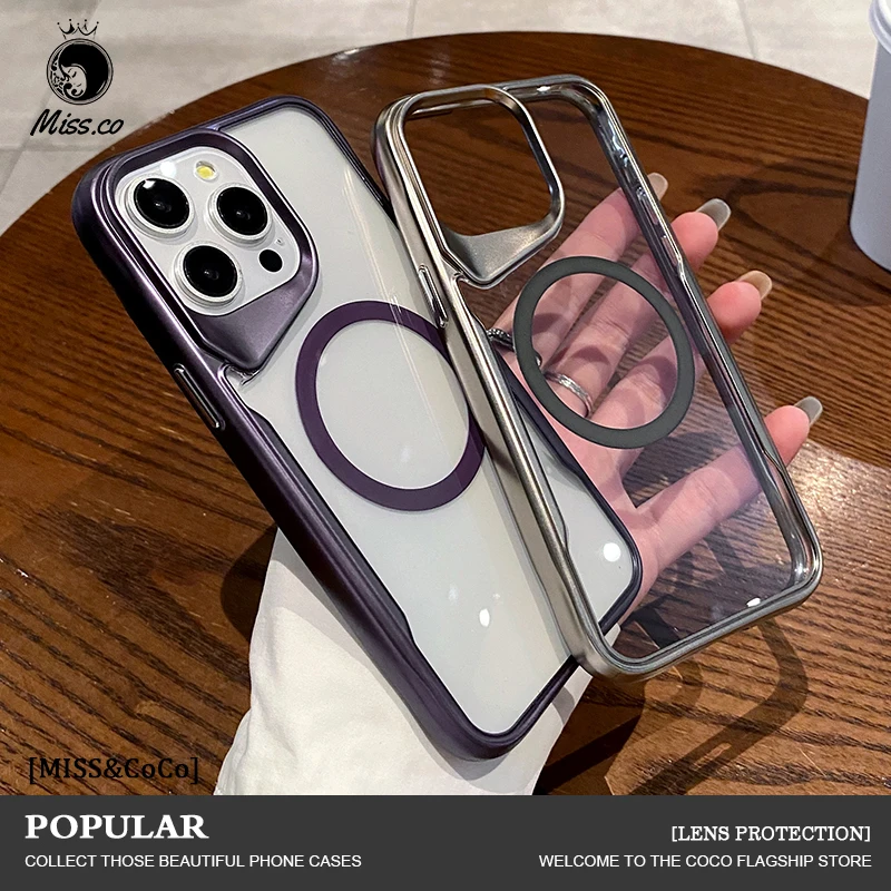 Plating Soft Rubber Border Magnetic Phone Case For iPhone 12 13 14 15 Pro Max Plus For Megsafe Transparent Plate Anti-fall Cover
Plating Soft Rubber Border Magnetic Phone Case For iPhone 12 13 14 15 Pro Max Plus For Megsafe Transparent Plate Anti-fall Cover