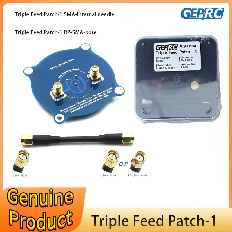 GEPRC Triple Feed Patch-1 5.8G 9.4DBI Circular Polarized FPV Antenna Compatible RHCP LHCP for RC Fatshark Skyzone FPV Goggle DIY
GEPRC Triple Feed Patch-1 5.8G 9.4DBI Circular Polarized FPV Antenna Compatible RHCP LHCP for RC Fatshark Skyzone FPV Goggle DIY