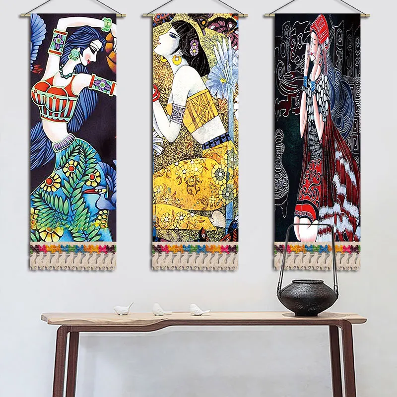 Ethnic style hanging cloth, decorative tapestry, fabric wall decorative painting, home and office cloth painting
Ethnic style hanging cloth, decorative tapestry, fabric wall decorative painting, home and office cloth painting