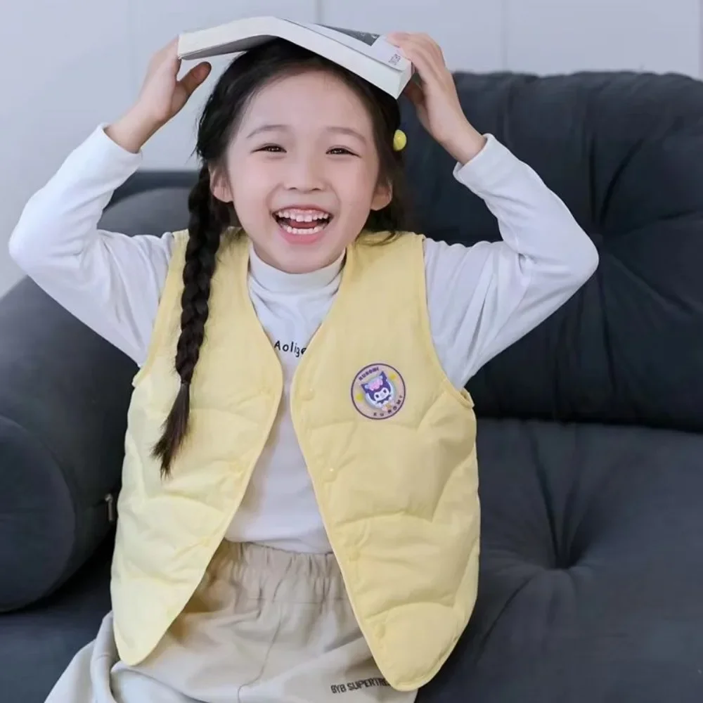 Kuromi Anime Sanrio Children Cotton Vest Coat Cute Cartoon Children Kawaii Students Warm Jacket Clothing Sweet Gifts for Kids
Kuromi Anime Sanrio Children Cotton Vest Coat Cute Cartoon Children Kawaii Students Warm Jacket Clothing Sweet Gifts for Kids