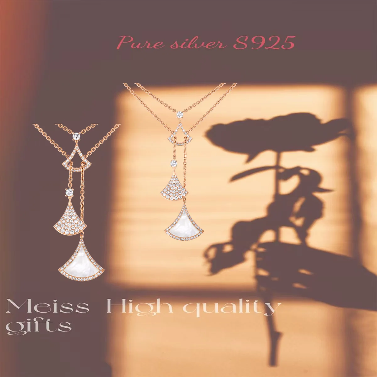 Pure silver s925 necklace Ladies' personalized high-end fashion layered necklace luxury gift
Pure silver s925 necklace Ladies' personalized high-end fashion layered necklace luxury gift