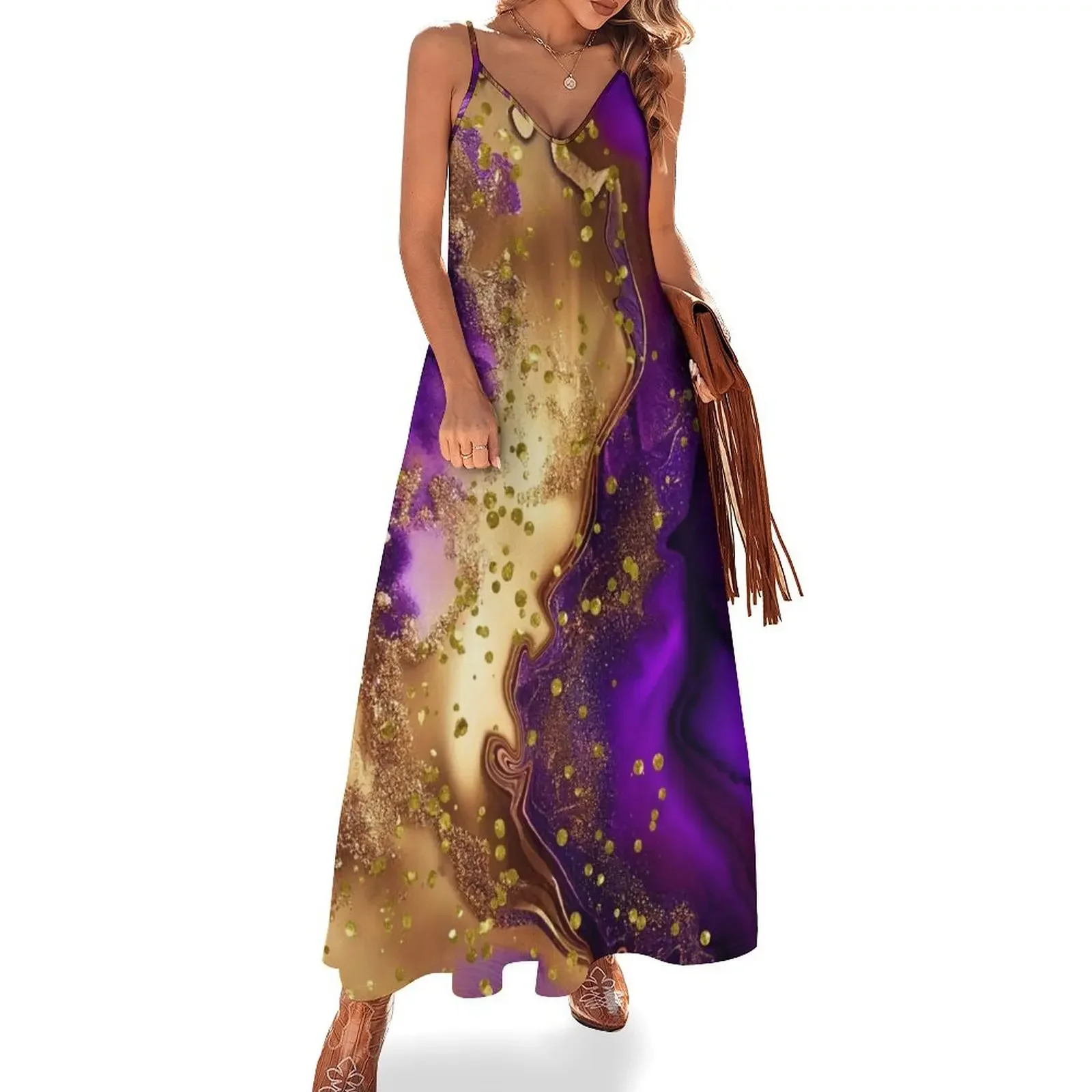 Purple & Gold Abstract Sleeveless Dress dresses for women 2025 luxury designer party Dress for girls women's luxury party dress
Purple & Gold Abstract Sleeveless Dress dresses for women 2025 luxury designer party Dress for girls women's luxury party dress