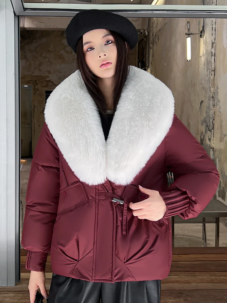 Trendy ort Cotton Women's Warmth Fur Collar Button up Coat Sli Commute Straight Cut Large Size Winter Outerwear
Trendy ort Cotton Women's Warmth Fur Collar Button up Coat Sli Commute Straight Cut Large Size Winter Outerwear