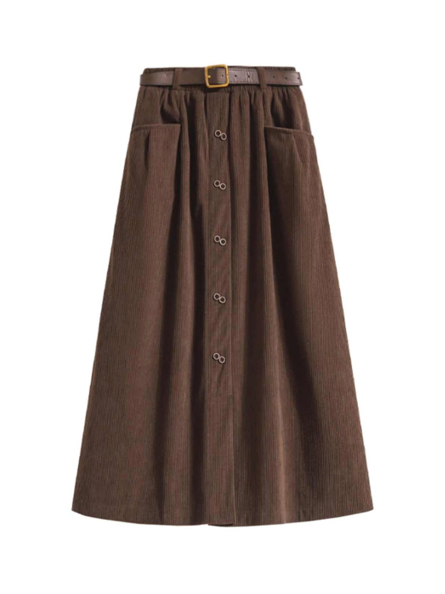 Women's Brown A-line Corduroy Skirt Harajuku Y2k Gyaru Mid Long Skirts Vintage Oversize Skirt 2000s Fashion Clothes Autumn 2025
Women's Brown A-line Corduroy Skirt Harajuku Y2k Gyaru Mid Long Skirts Vintage Oversize Skirt 2000s Fashion Clothes Autumn 2025