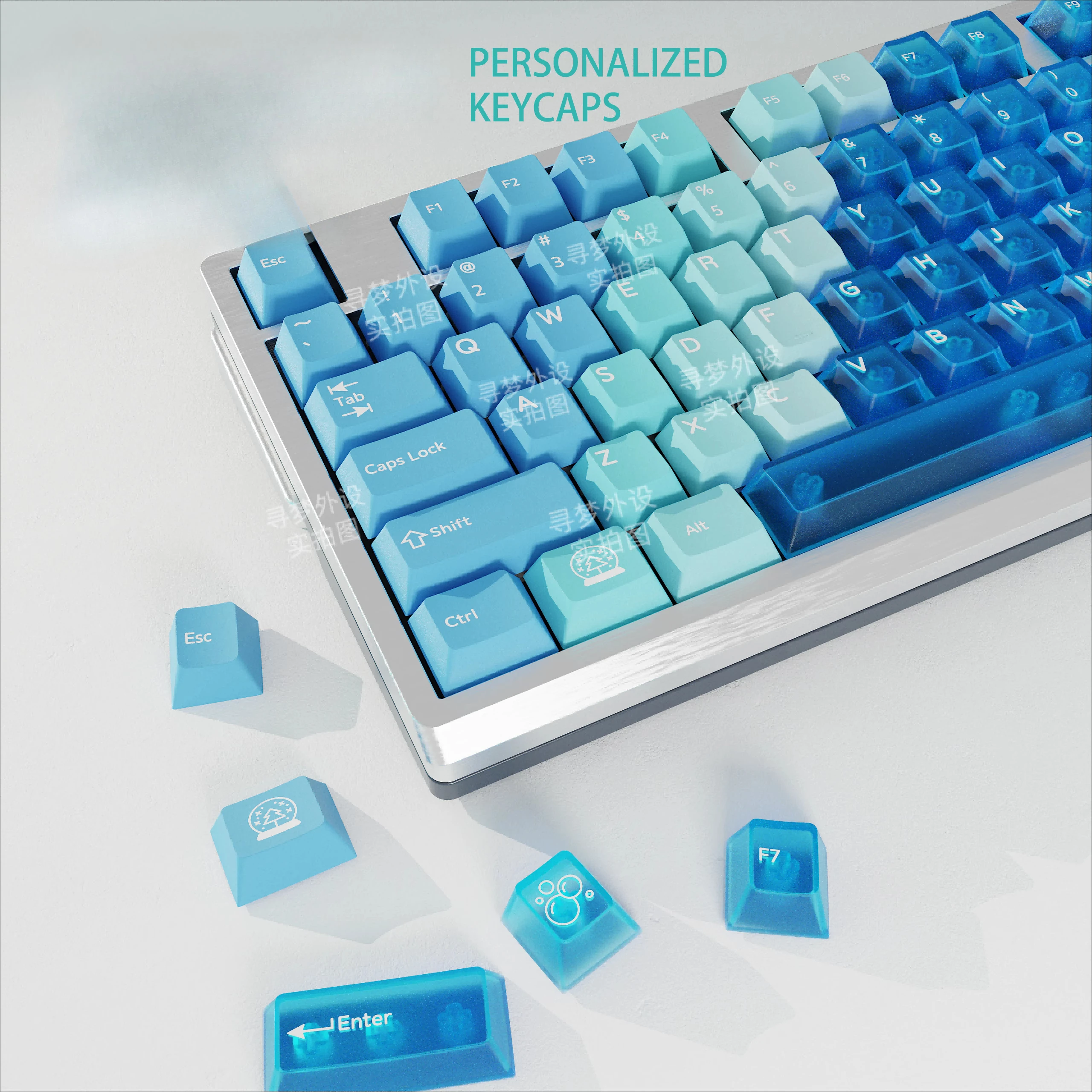 Hawaii Snow Mountain Keycap PC Five-sided Fog Transparent Blue Transparent + PBT Hot Sublimation Transparent Double Spell Mechan
Hawaii Snow Mountain Keycap PC Five-sided Fog Transparent Blue Transparent + PBT Hot Sublimation Transparent Double Spell Mechan