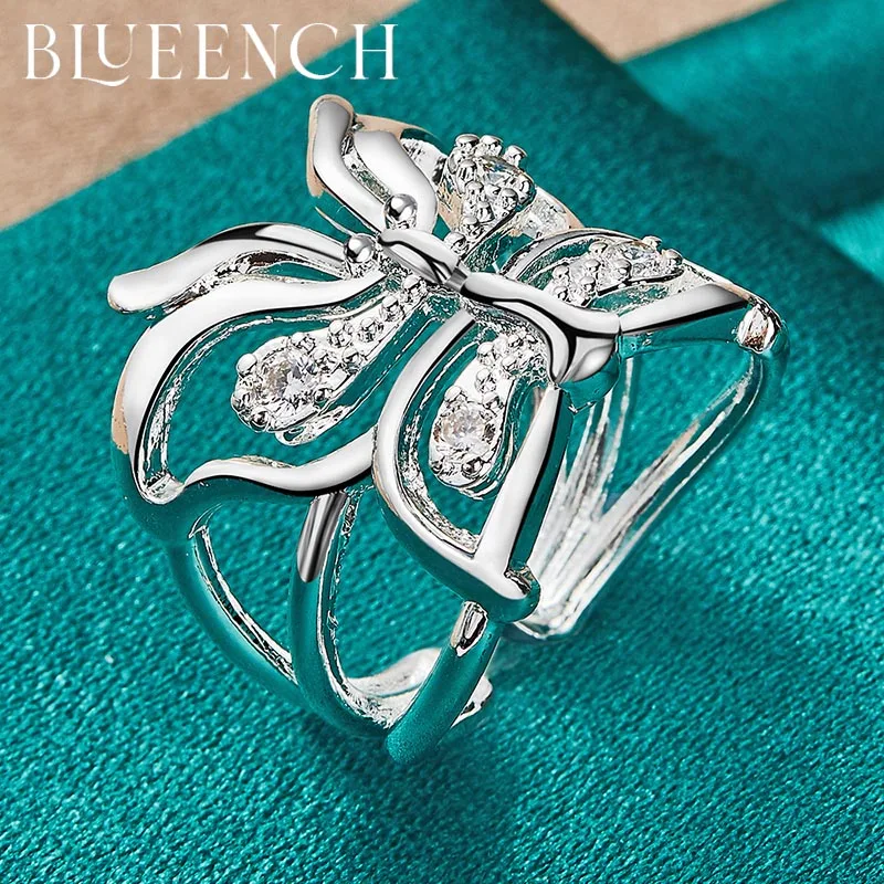 Blueench 925 Sterling Silver Butterfly Zircon Adjustable Ring For Women Wedding Party Fashion Glamour Jewelry
Blueench 925 Sterling Silver Butterfly Zircon Adjustable Ring For Women Wedding Party Fashion Glamour Jewelry