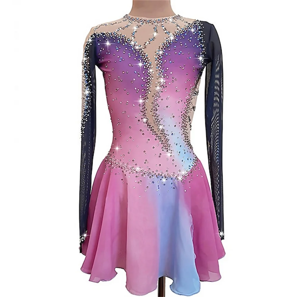 Figure Skating Dress Girls' Elasticity Training Competition Skating Wear Handmade Crystal / Rhinestone Long Sleeve Ice Skating
Figure Skating Dress Girls' Elasticity Training Competition Skating Wear Handmade Crystal / Rhinestone Long Sleeve Ice Skating
