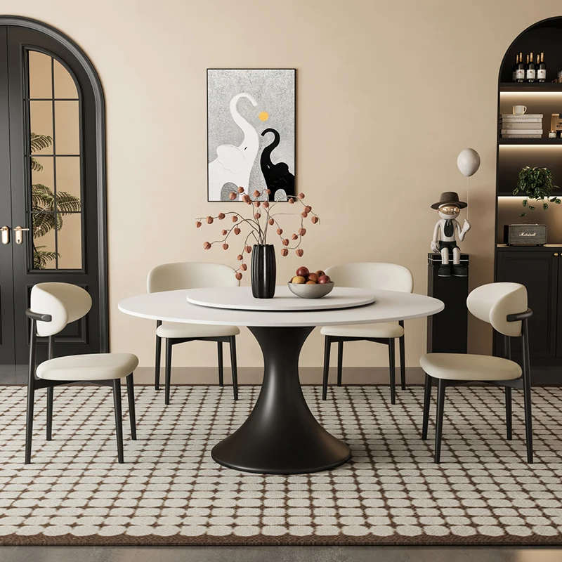 French Style Modern Dining Table Round Design Aesthetics Apartmen Dining Table Light Luxury Quality Juegos De Comedor Furniture
French Style Modern Dining Table Round Design Aesthetics Apartmen Dining Table Light Luxury Quality Juegos De Comedor Furniture
