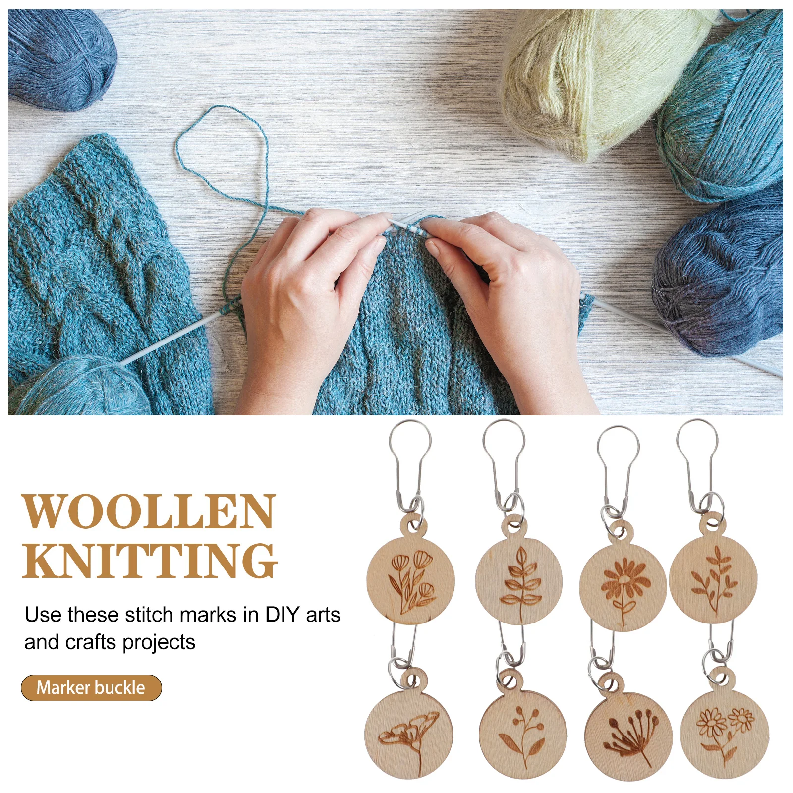 Wooden Stitch Markers Lightweight Durable Safe Materials Removable Buckles Round DIY Accessories Knitting Tools Storage Box
Wooden Stitch Markers Lightweight Durable Safe Materials Removable Buckles Round DIY Accessories Knitting Tools Storage Box