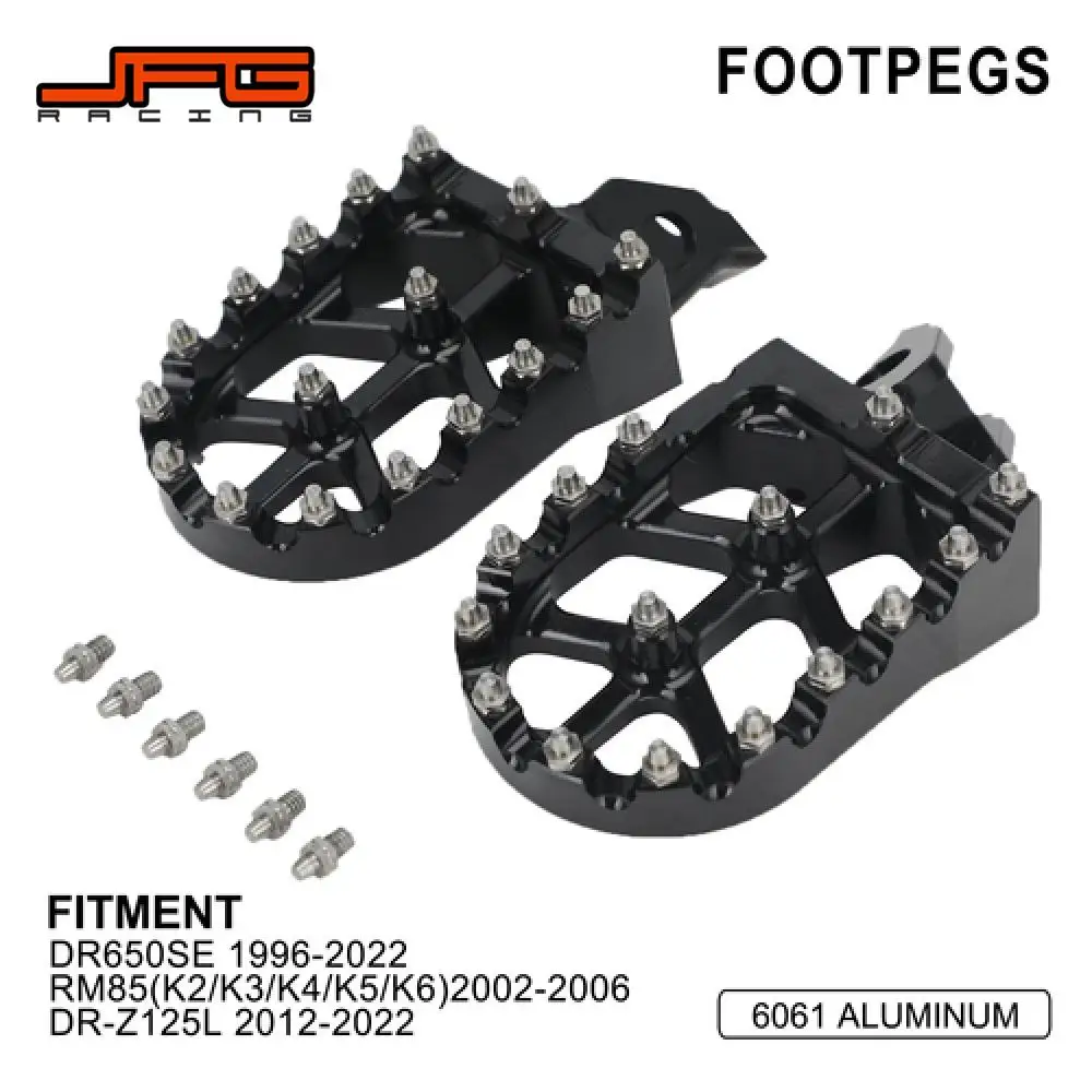 Motorcycle CNC Accessories Foot Pegs Footpegs Foot Rests For DR650SE 1996-2022 RM85(K2/K3/K4/K5/K6)2002-2006 DRZ125L 2012-2022
Motorcycle CNC Accessories Foot Pegs Footpegs Foot Rests For DR650SE 1996-2022 RM85(K2/K3/K4/K5/K6)2002-2006 DRZ125L 2012-2022