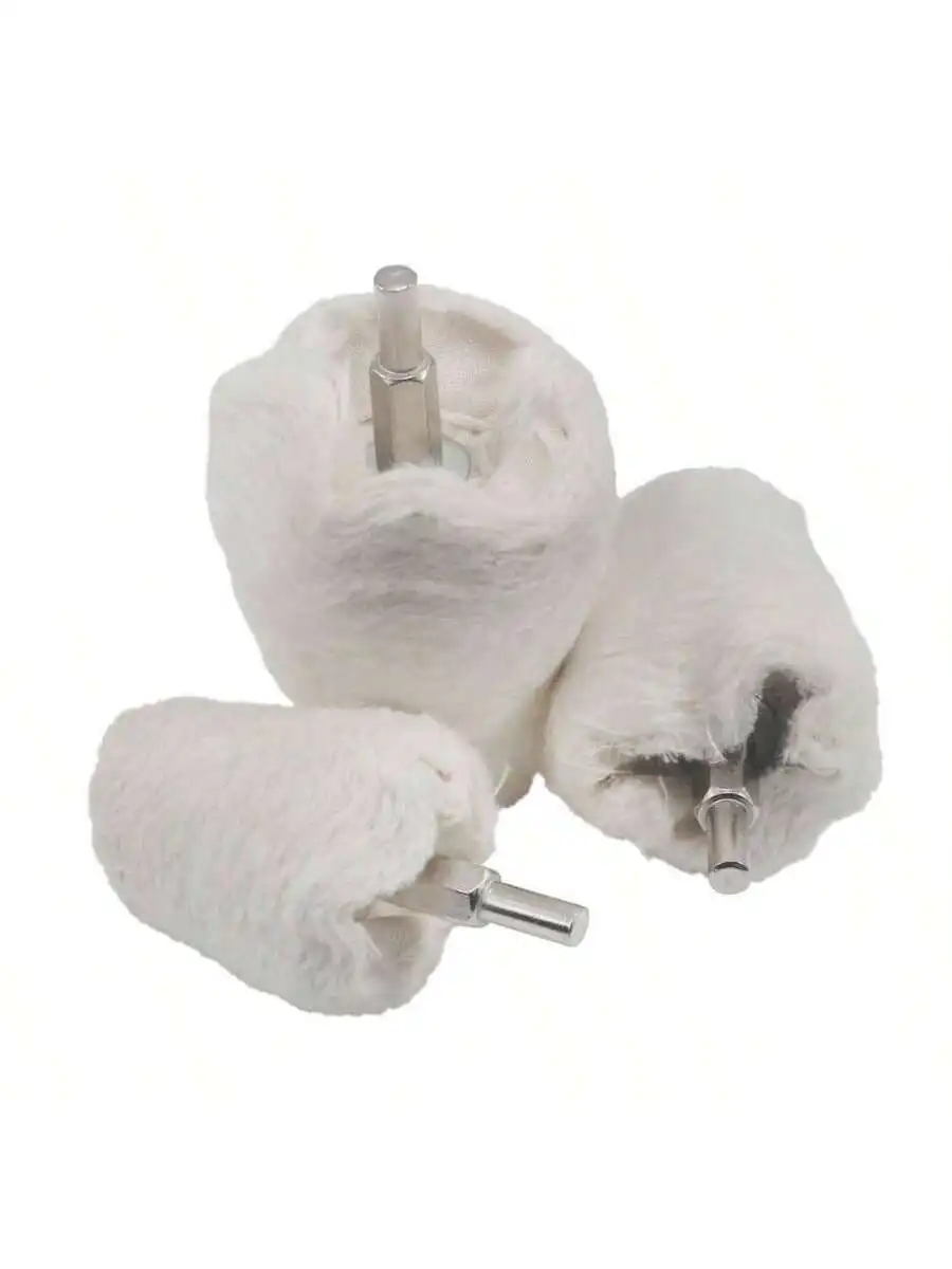 3 Pcs White Cotton Polishing Cone 1/4 Inch Shank For Drill Rotary Tools
3 Pcs White Cotton Polishing Cone 1/4 Inch Shank For Drill Rotary Tools