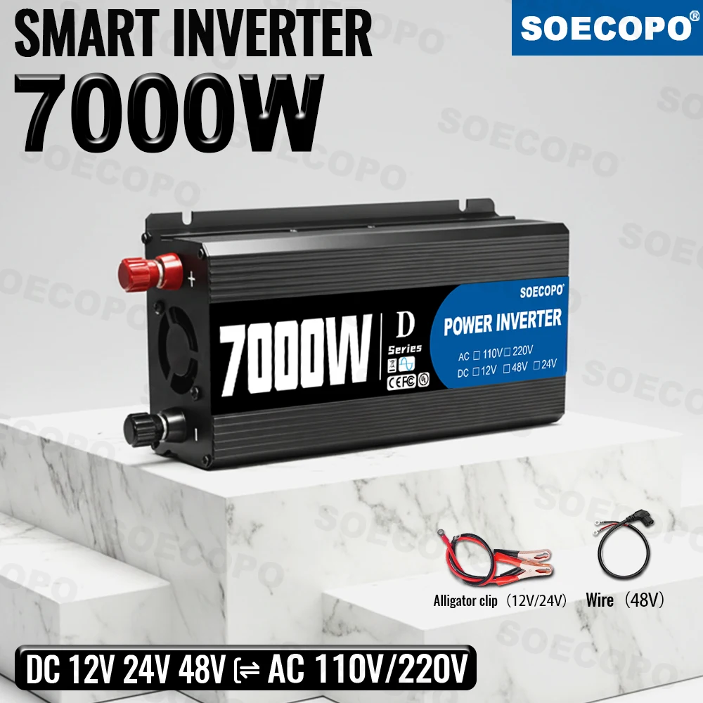Car Inverter 6000W-10000W DC 12V 24V To AC 110V 60Hz Vehicle Power Converter with USB Port for Camping RV Truck Off-Grid Solar
Car Inverter 6000W-10000W DC 12V 24V To AC 110V 60Hz Vehicle Power Converter with USB Port for Camping RV Truck Off-Grid Solar