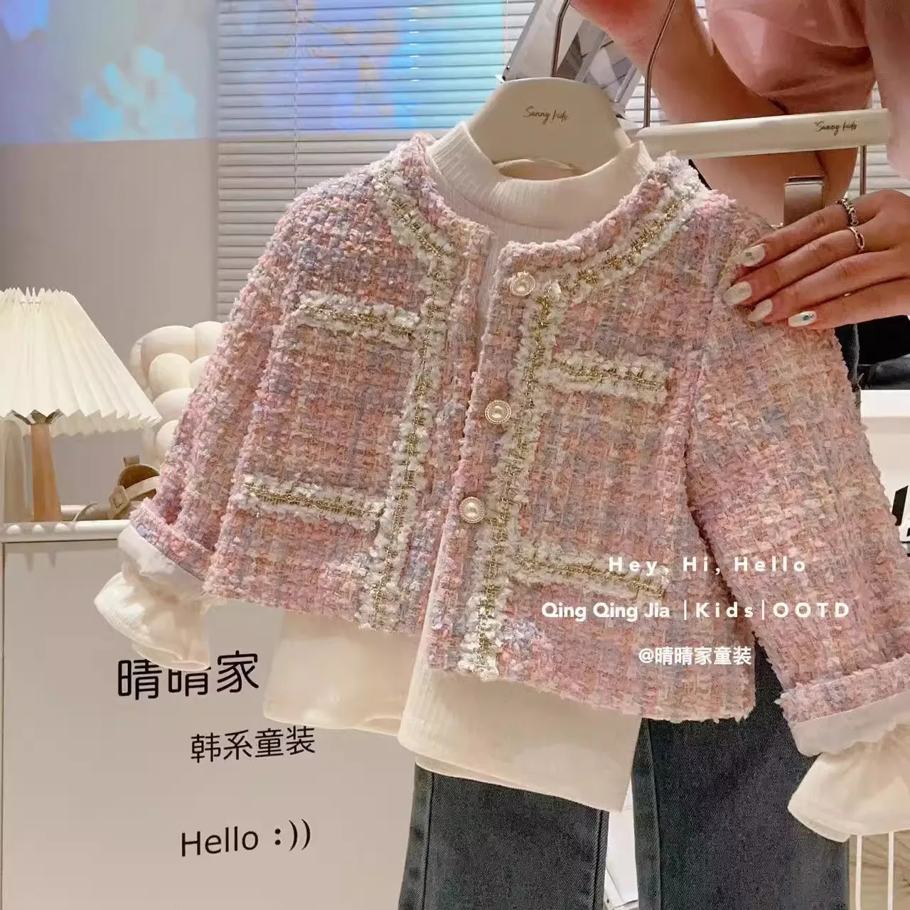 Girls' Short Coat Spring and Autumn Children's Sweet Long Sleeve Fashion Korean Version Coarse Woolen Top
Girls' Short Coat Spring and Autumn Children's Sweet Long Sleeve Fashion Korean Version Coarse Woolen Top