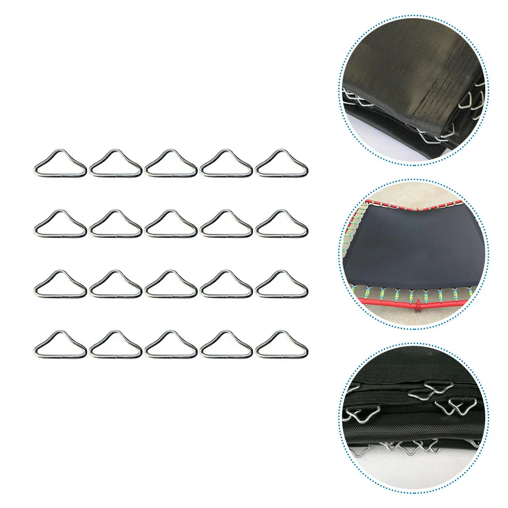 22pcs Triangle Buckles Metal Triangle Rings V-Shaped Connectors Heavy Duty Sturdy Replacement Parts For Trampoline Mesh Jumping
22pcs Triangle Buckles Metal Triangle Rings V-Shaped Connectors Heavy Duty Sturdy Replacement Parts For Trampoline Mesh Jumping